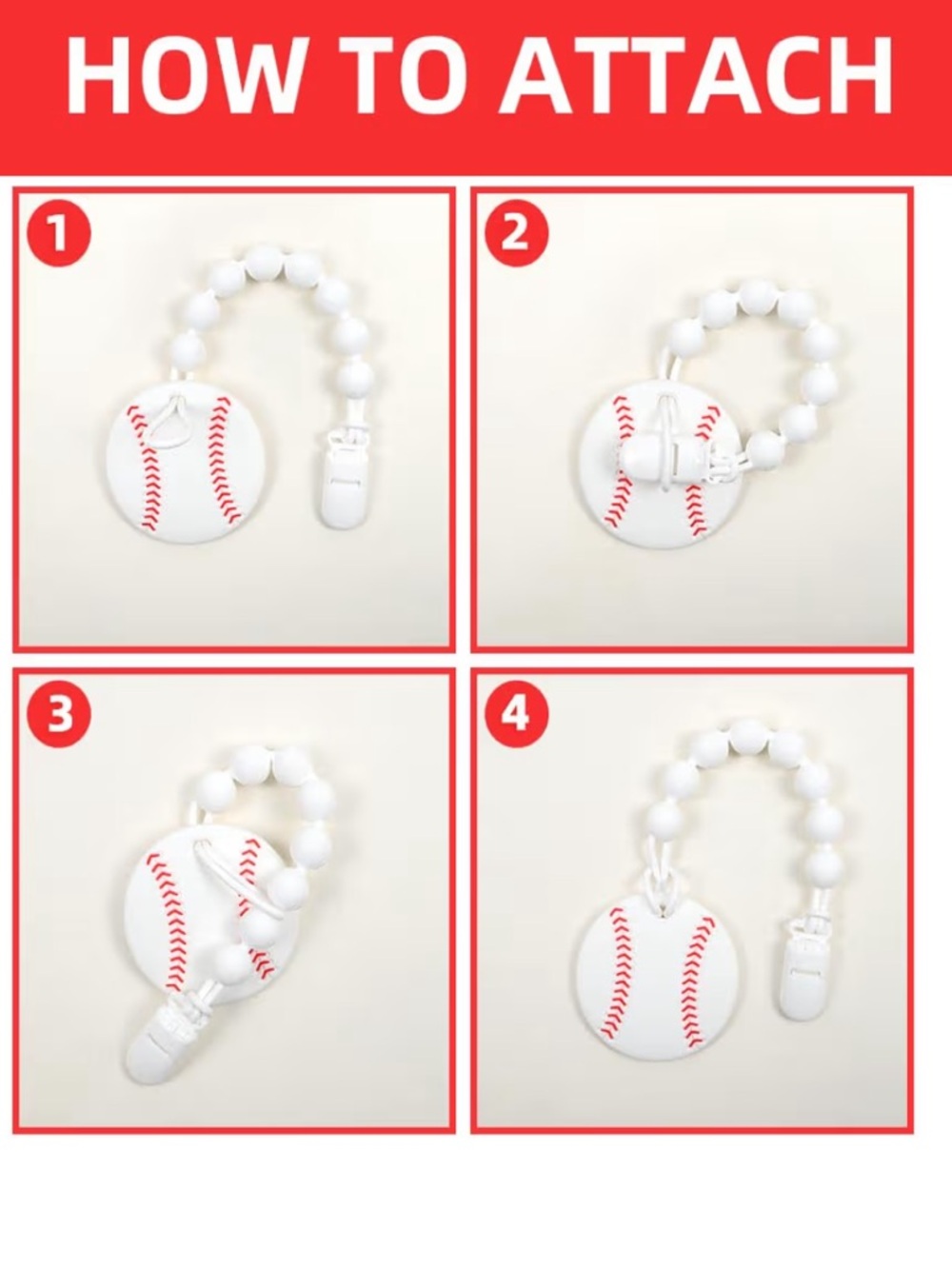 Baseball Teether ✨NWT✨ - Picture 6 of 7